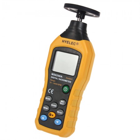 MS6208A Digital Tachometer RPM Meter Contact Motor Speed Gauge