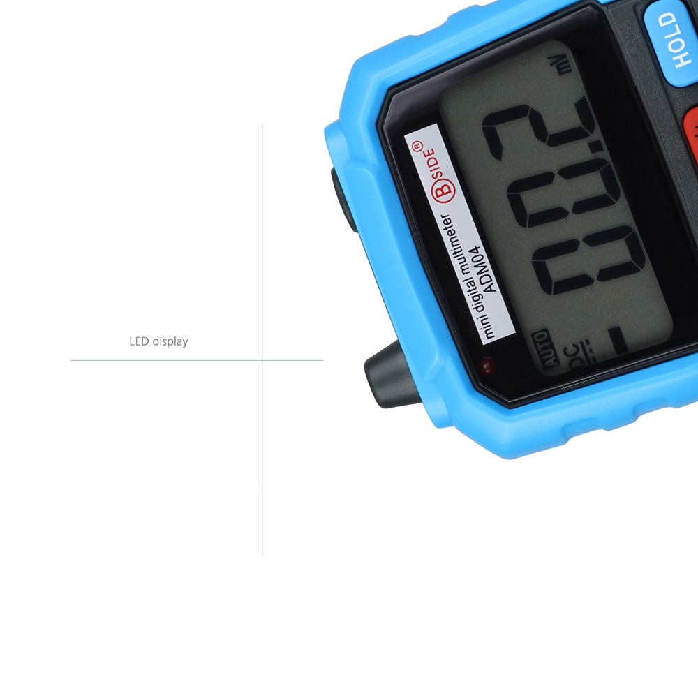 Bside ADM04 Mini Pocket 2000 Counts LCD Digital Multimeter DMM DC/AC Voltage Current Meter Diode Tester Auto Ranging Multimetro