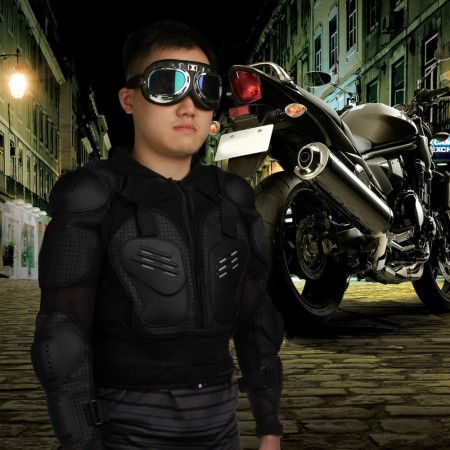 Men Motorcycle Off Road Motocross Riding Guard Jacket Armor Gear Protector