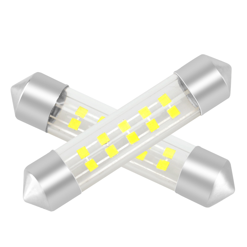 new high brightness car led reading light 10smd 1515 flip lamp beads + glass substrate led car festoon light