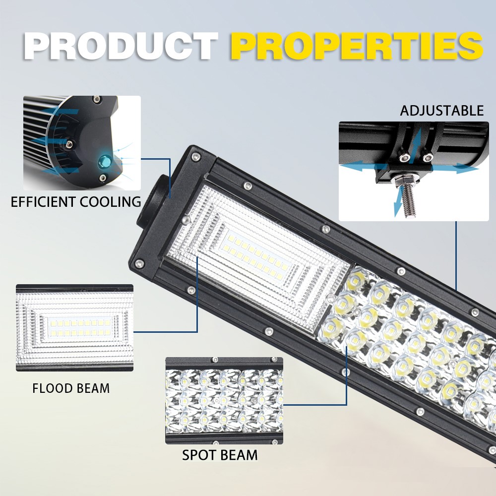 Hot-selling IP68 22inch Tri-Row  LED light Bar offroad light bar 270w Factory cheap price