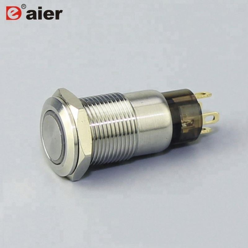 Industrial Switch Waterproof Metal Led 12MM Push Button Switch IP67