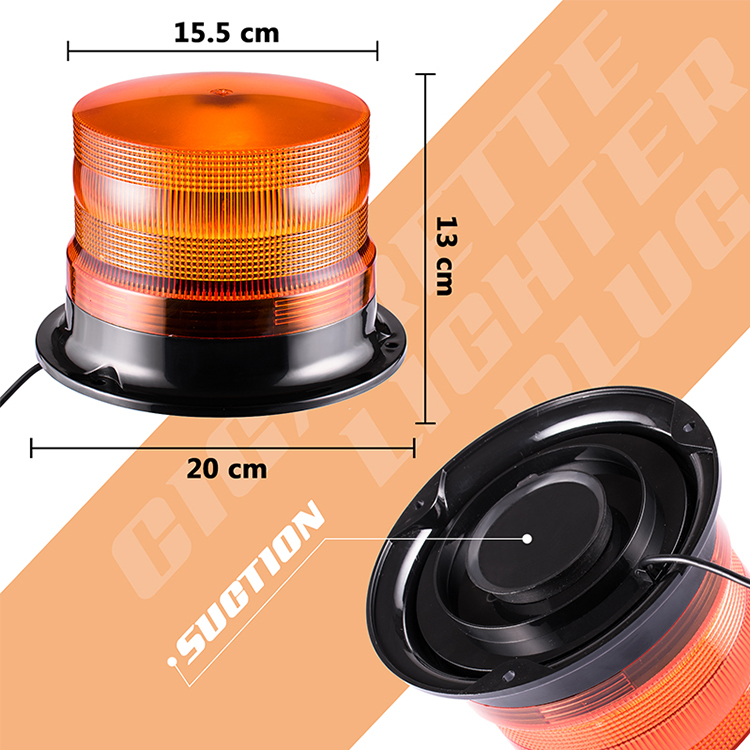 Emergency Vehicle Magnetic Mount Strobe and Rotating Beacon Warning Light for sale