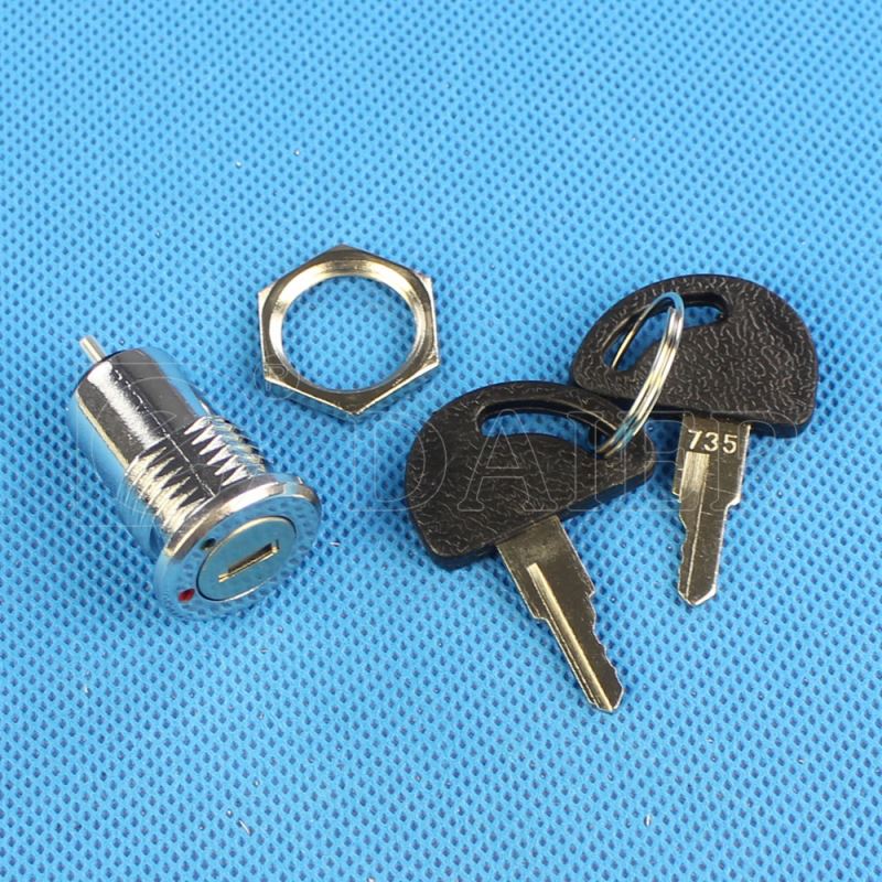 16MM 2A 250VAC SPST 2Pin ON-OFF Zinc Atm Key Locks