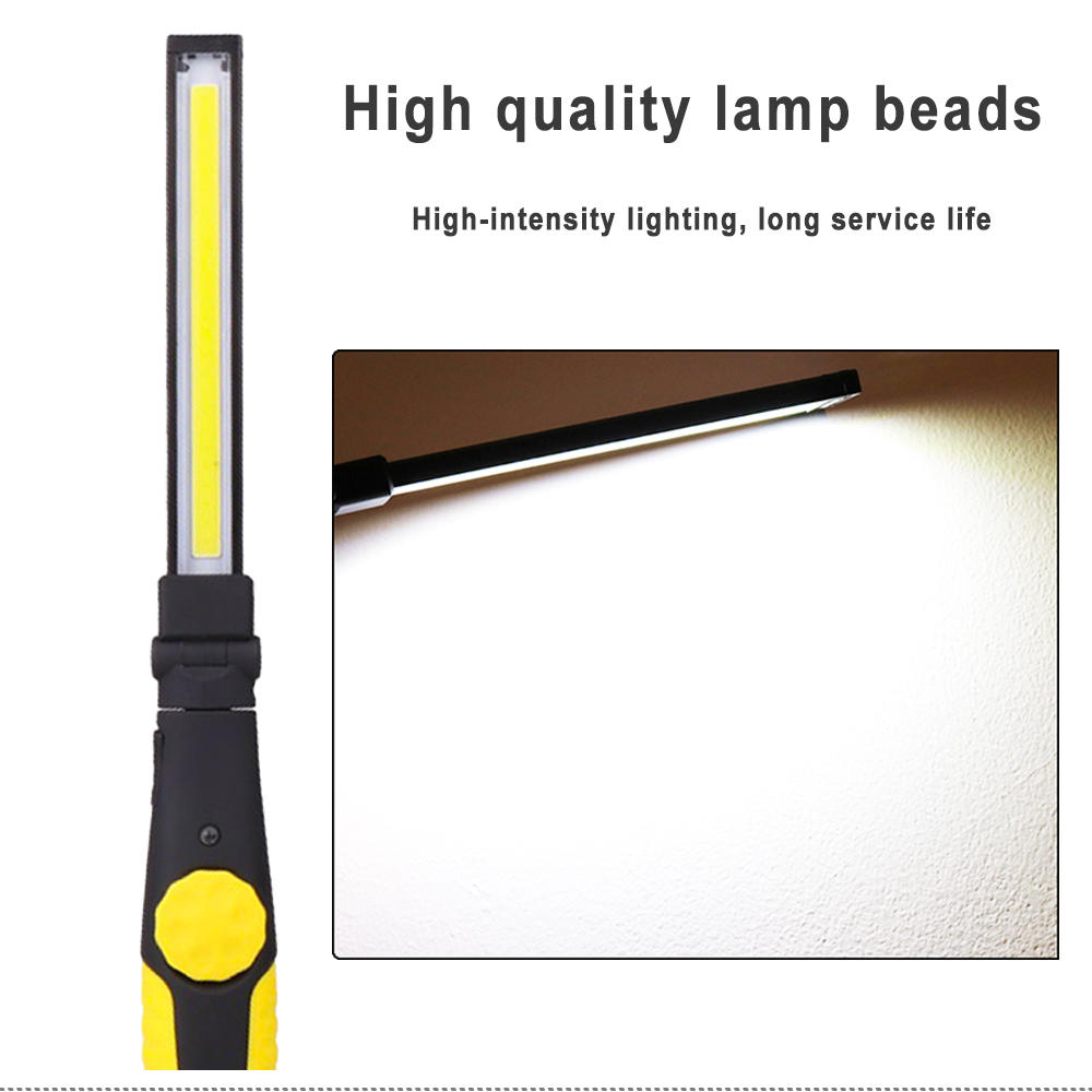 5W COB handheld inspection lamp,rechargeable portable slim work light with Magnet Base