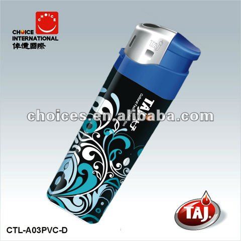 Canton fair hot sell TAJ lighters accessory custom printed wholesale disposable lighters