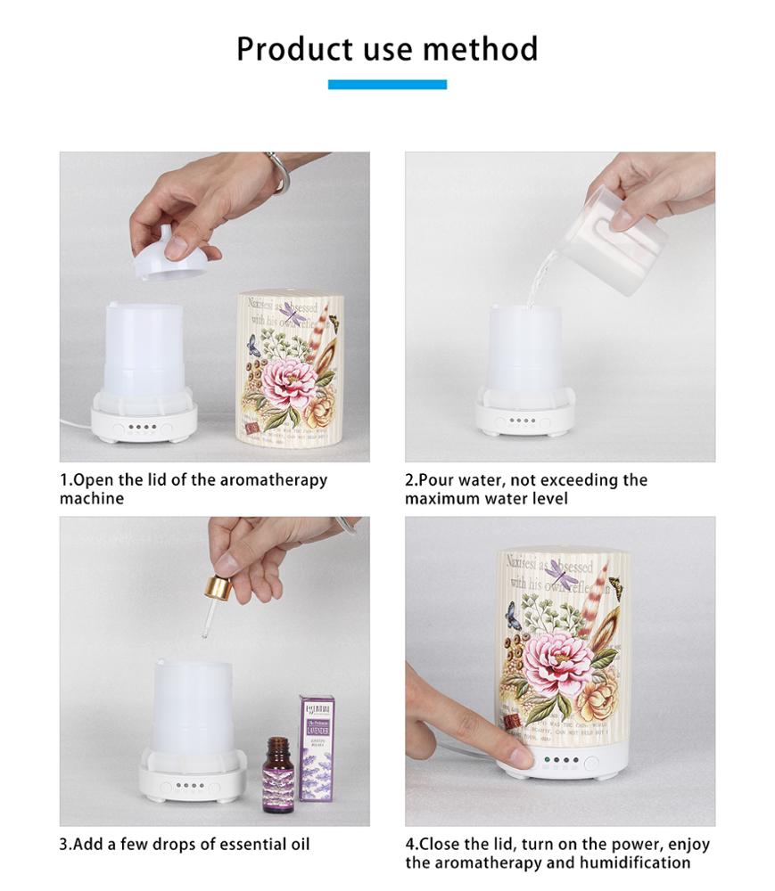 Wholesale best price100ml ceramic aroma diffuser fine mist humidifier Christmas gift ideas 2018