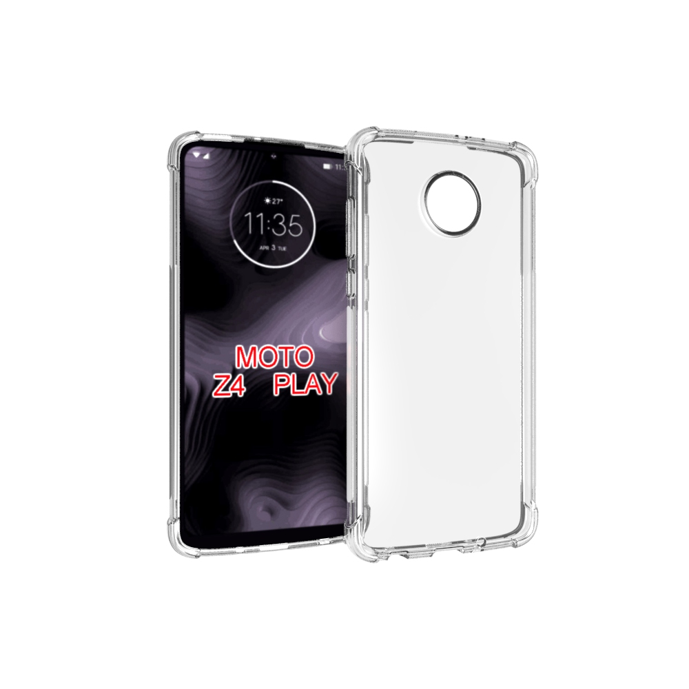 Transparent Shockproof soft  case For Motorola Moto Z4 Play Tpu cover