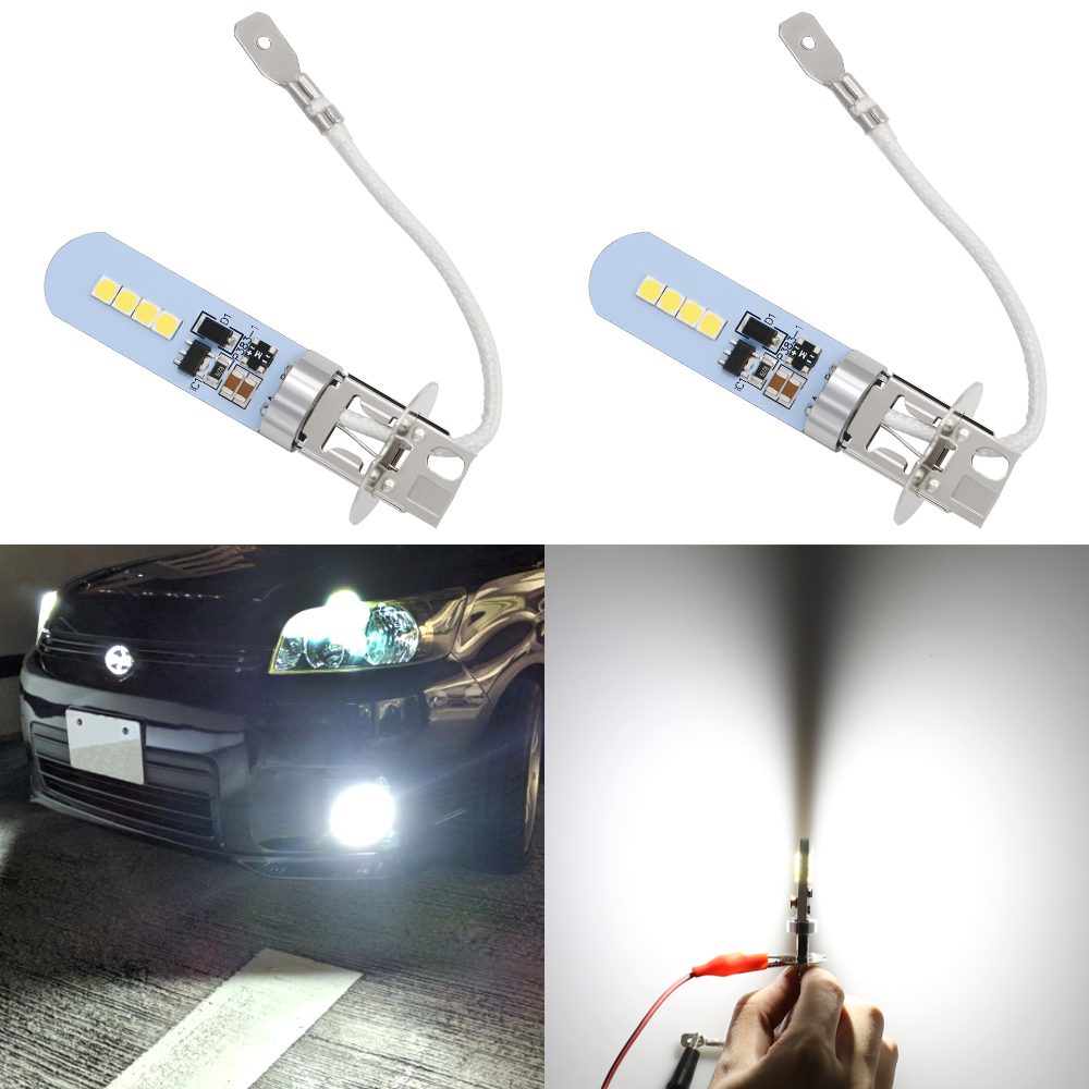 Accent High Fog Lamp H7 H3 12Smd 2835 2Smd 3030 Bulb Car Light