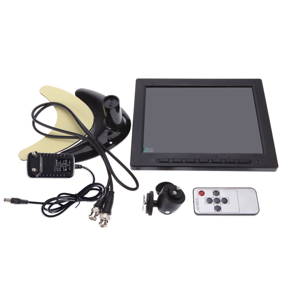 8 TFT LCD Color VGA/BNC AV Input Video Monitor Screen for PC Computer CCTV DVR Camera LCD Monitors Security