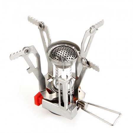 Mini Backpacking Canister Stove Burner Camp Camping Outdoor Cooking Foldable