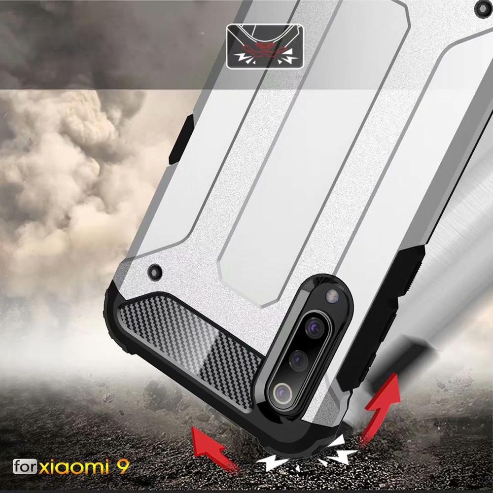 TPU+PC 2in1 drop Silicone Rubber Armor Hard case For Xiaomi 9