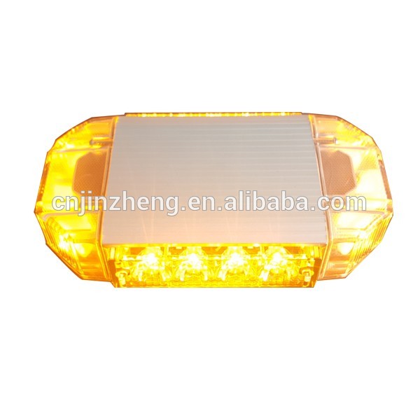 Silver aluminum Amber color High waterproof  discount TIR4 mini magnetic  lightbar for vehicle