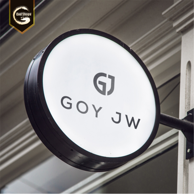 custom double sides outdoor advertising round led lightbox street light box
