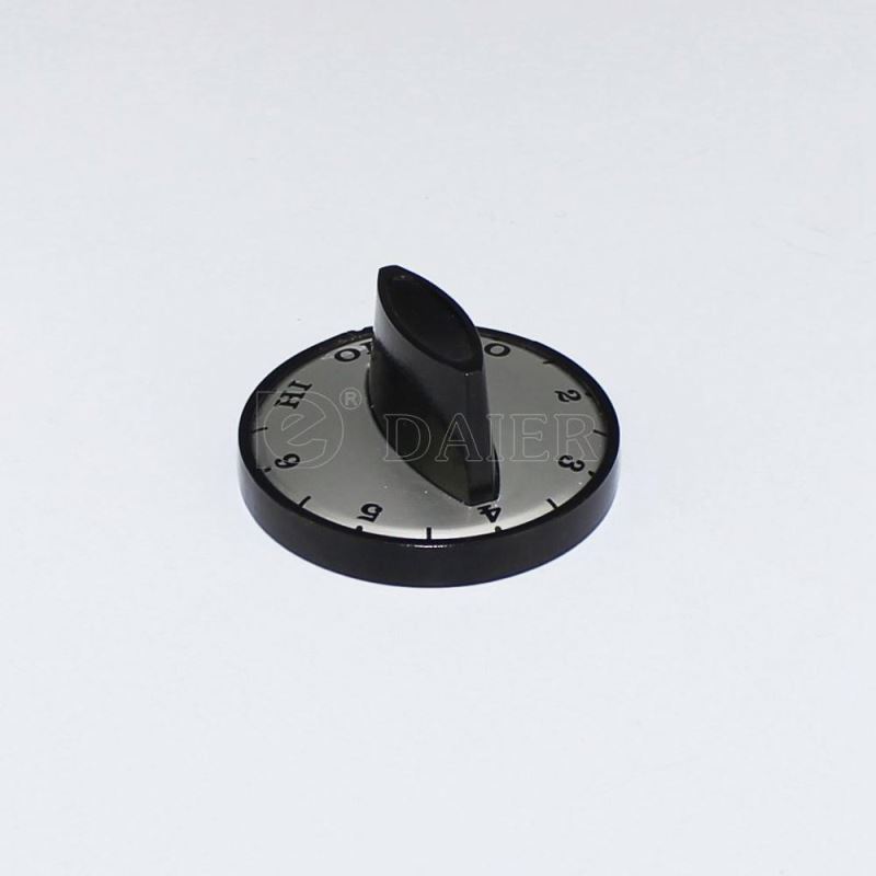 Black Universal Range Stove Control Knob HI OFF LO Knob For Oven