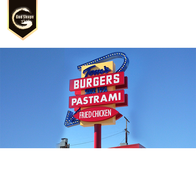 OEM Custom Outdoor Aluminum Entrance Pylon sign, Street Sign, Building sign