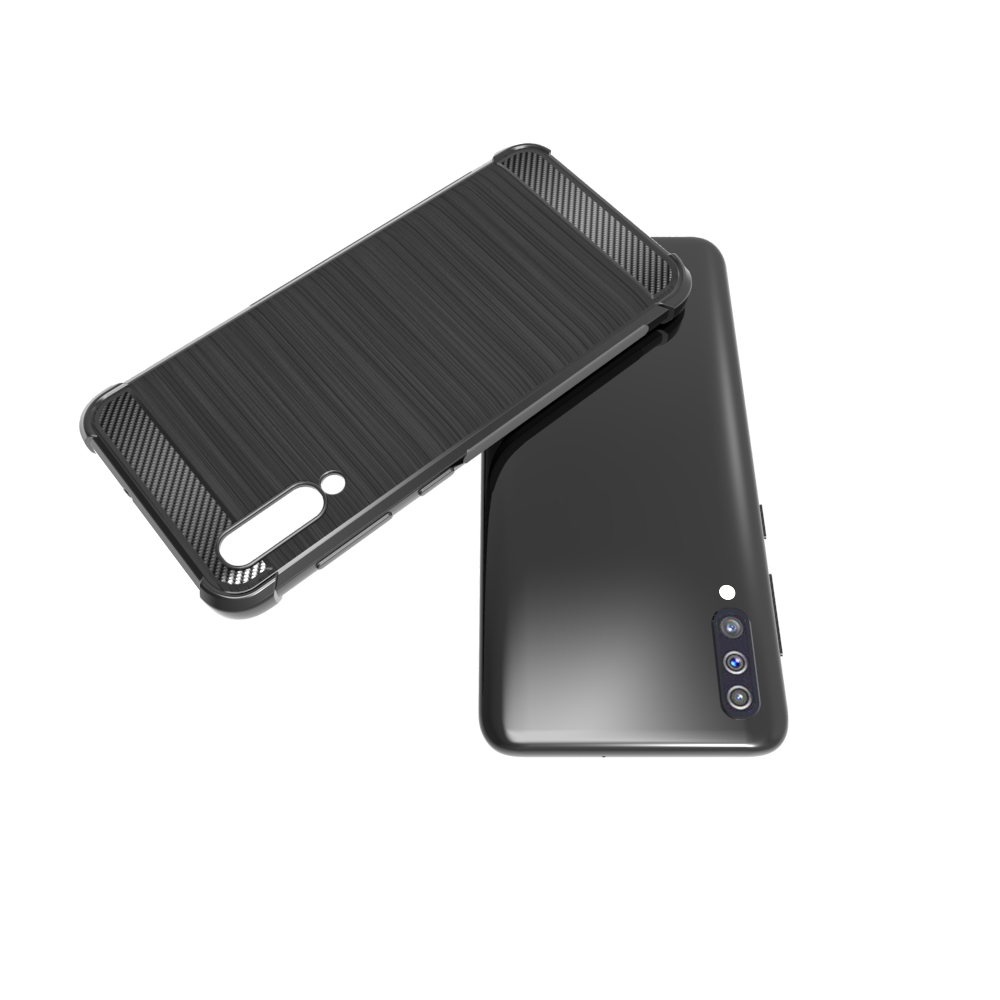 Carbon Fiber Cover soft Tpu Brushed case For Samsung A50