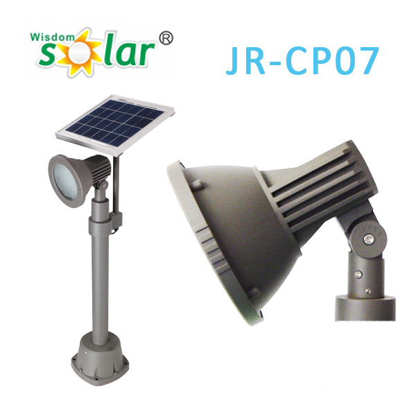 Solar spot light pole led lamp outdoor compound light for garden aluminum post  light for trees JR-CP07