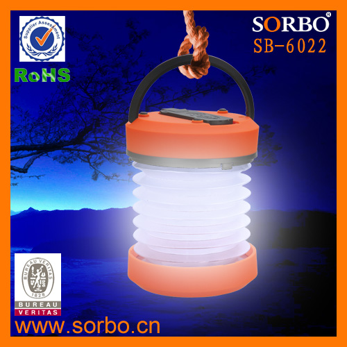 SORBO Outdoor Hand Crank Outdoor Lantern for Camping,Best Rechargeable LED Camping Light with Mobile Phone Charger China Supplie