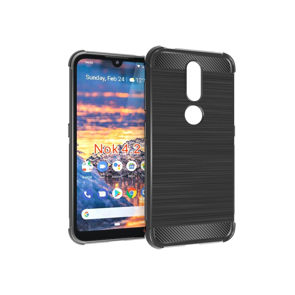 Carbon Fiber Soft Tpu case For Nokia 4.2
