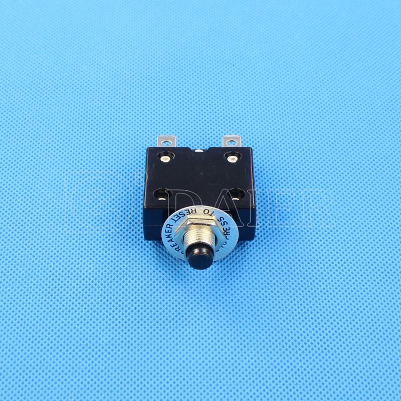 Black 40A 250VAC Manual Reset Switch European Circuit Breaker