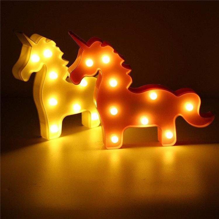 Led Unicorn shape night lamp Remote Control Cabinet Display Room Decoration Wall Lamp Night Light Christmas Lamp