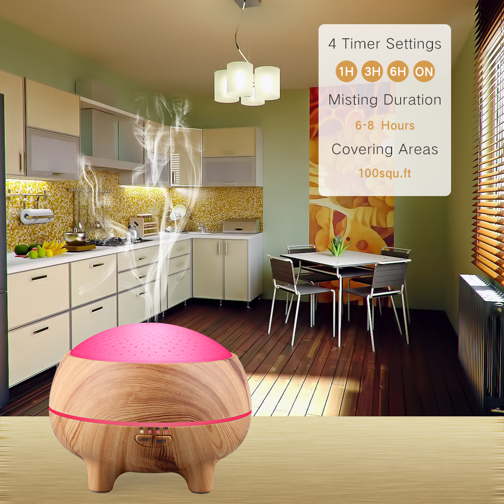 Amazon Bestseller Aroma Oil Diffuser Wood