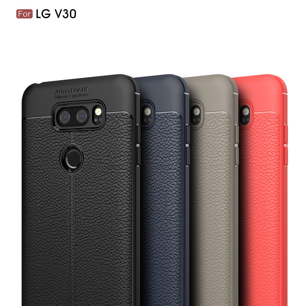 2017 New Design Carbon Fiber Lichee Pattern For LG V30 Soft TPU Case For LG V30