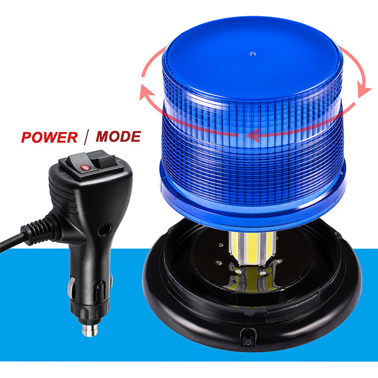 12v rotating blue led flashing beacon warning light for police