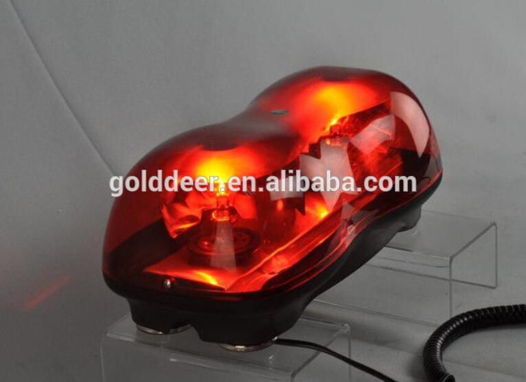 Emergency Vehicle Mini Lightbar 55 W H1 Halogen Rotator Red Peanuts Shape (TBD01451)