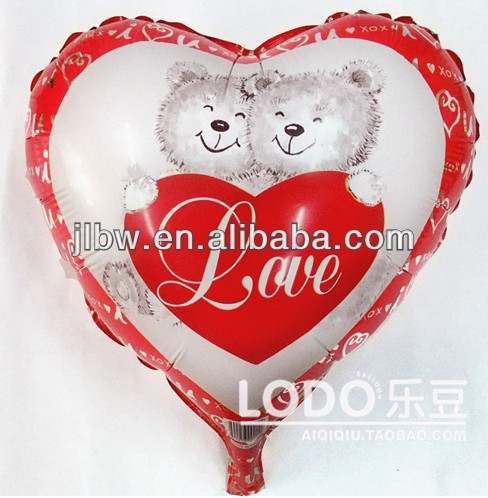 18 inch Party Balloon Heart Foil Balloon Helium Custom Balloon