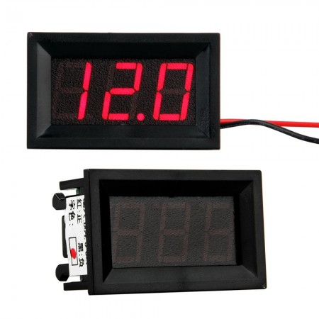 Mini Red LED Digital Volt Meter Panel 4.5-30V