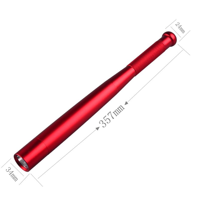 Aluminum Baton self defense Baseball Bat Flashlight Hunting Torch Light