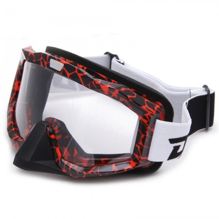 Motorcycle Motocross Ski Protective Glasses Goggle With Nose Guard Orange Red