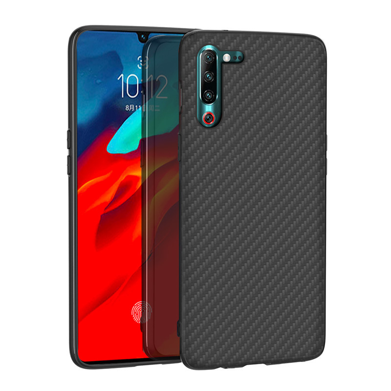 Matte Finish Carbon Fiber Textured Light Thin Shock Absorbing Bumper Skin hard case for Lenovo Z6 Pro