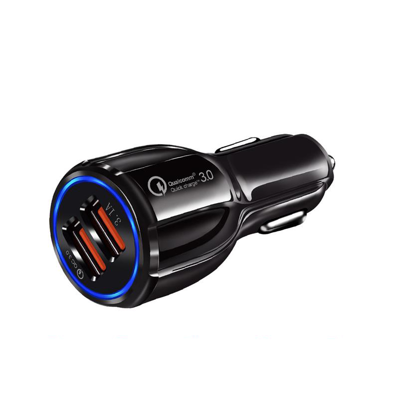 top selling portable dual usb car charger with 2 usb ports and 2 sockets
