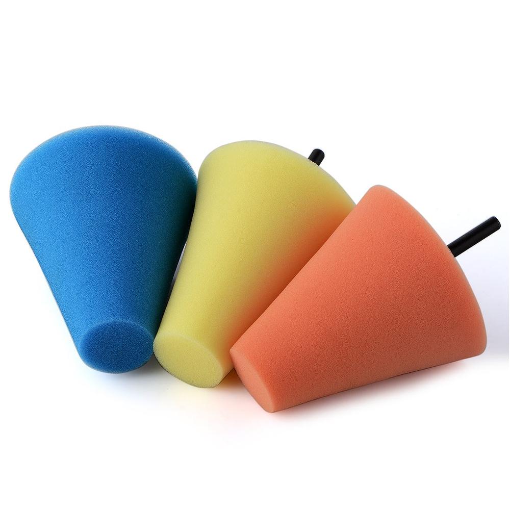 Hot Burnishing Foam Sponge Polishing Cone Shaped Buffing Pads For Car Wheel Hub Tool Car Cleaning