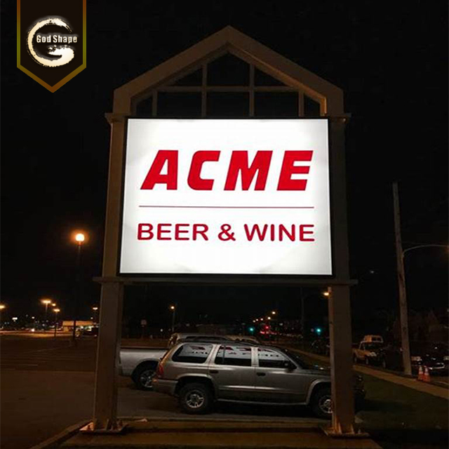 Customized outdoor pylon sign 3d led advertising signage large standing directional signage