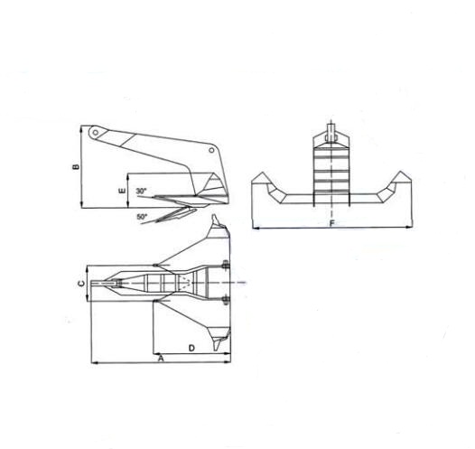 JV19-500KG Carbon Metal Sea Anchors Applied For Welding Bruce HHP Anchor