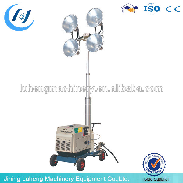 Construction site adjustable height light Tower , Tower light for mining