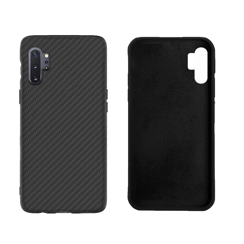 Matte Finish Carbon Fiber Textured Light Thin Shock Absorbing Bumper Skin hard case for Samsung galaxy Note 10 Plus