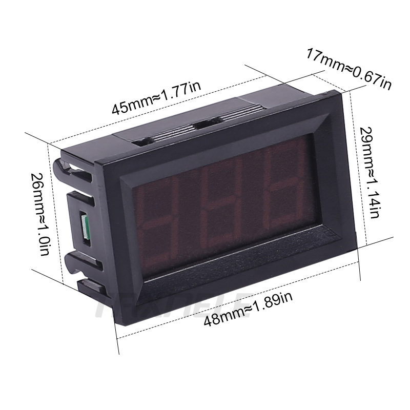 DC 0-40V 0-100V 0.56 inch 3 wire LED Digital Voltmeter Voltage Meter Volt Instrument Tool DIY home use Three Digital DC meter