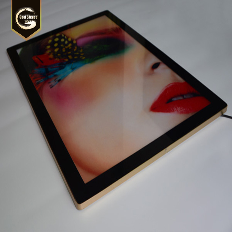 Wall Mounted Led Sign Aluminum Profile Single Side Square Light Box