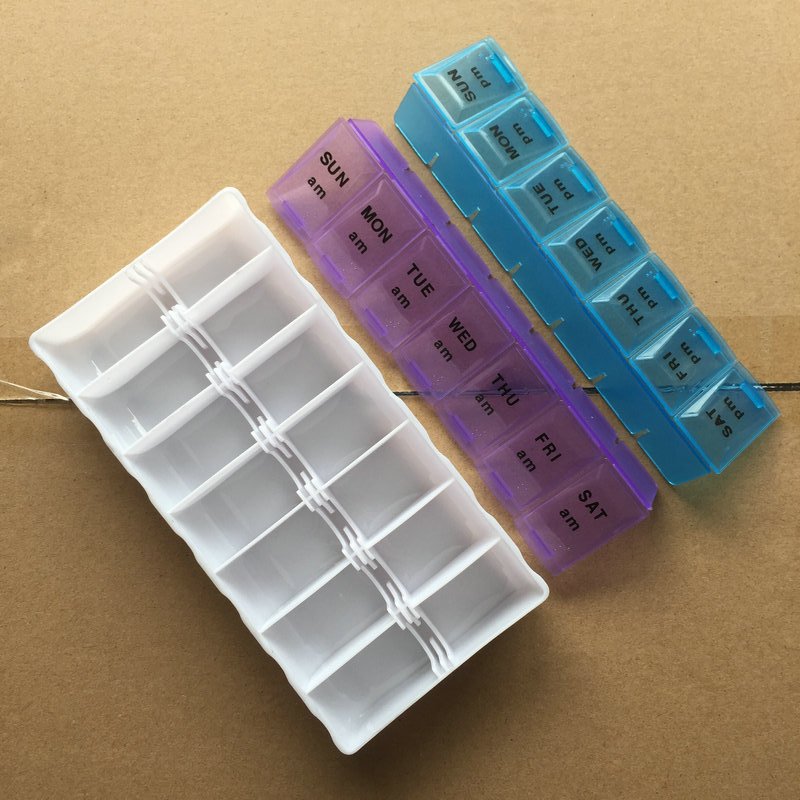 14 days fancy medication customised plastic wholesale pill box