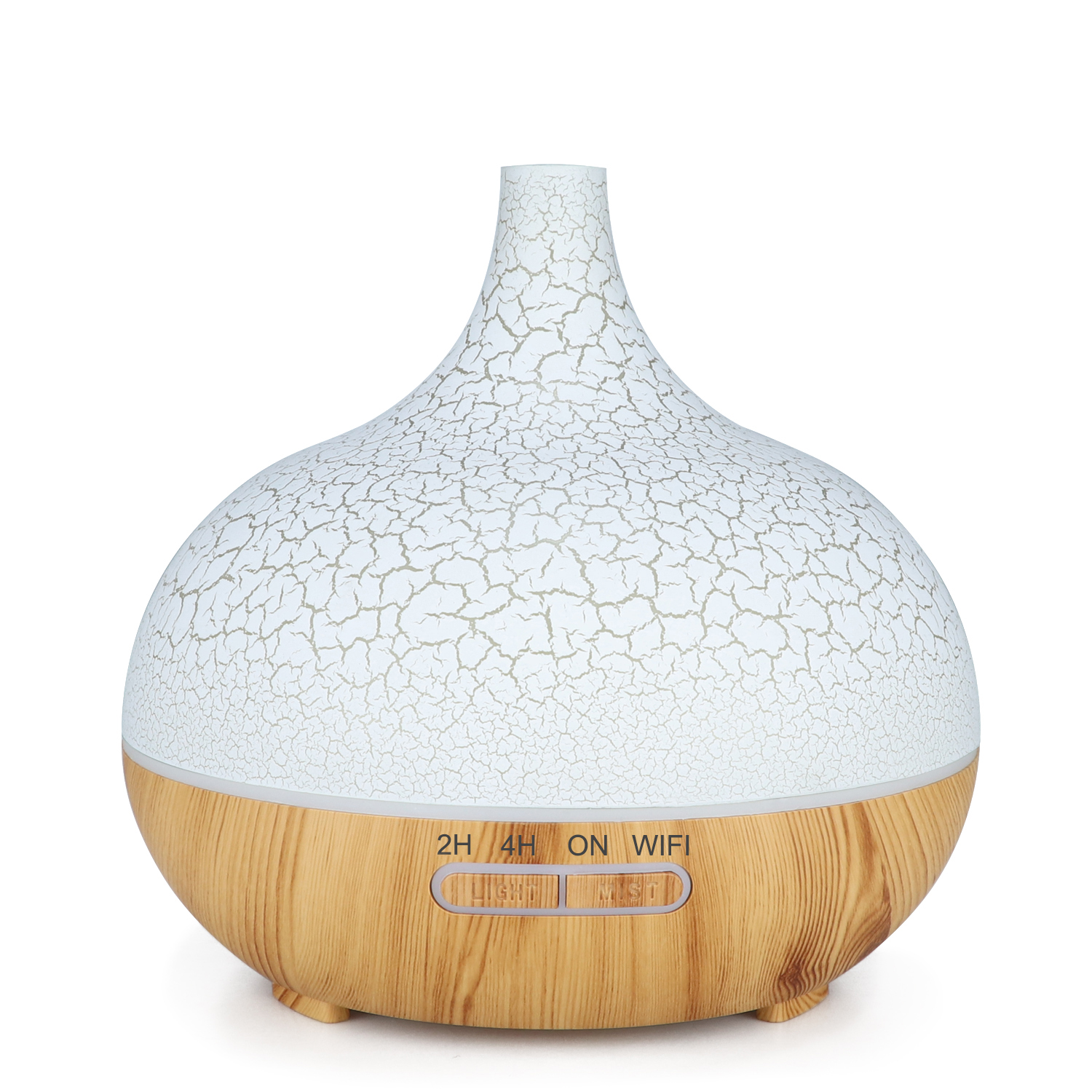 Hidly 300ml Crack Wood Grain Essential Oil Diffuser, Ultrasonic Breathe Easy Quiet Humidifier