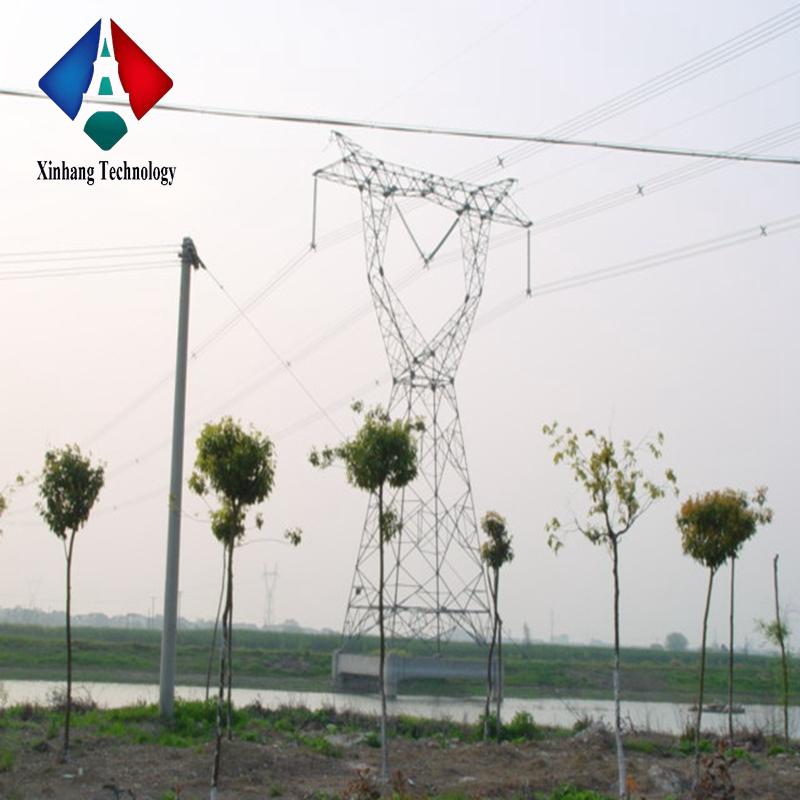 price for 230kv power transmission tower 550kv electrical mast galvanized steel pole with cross arm