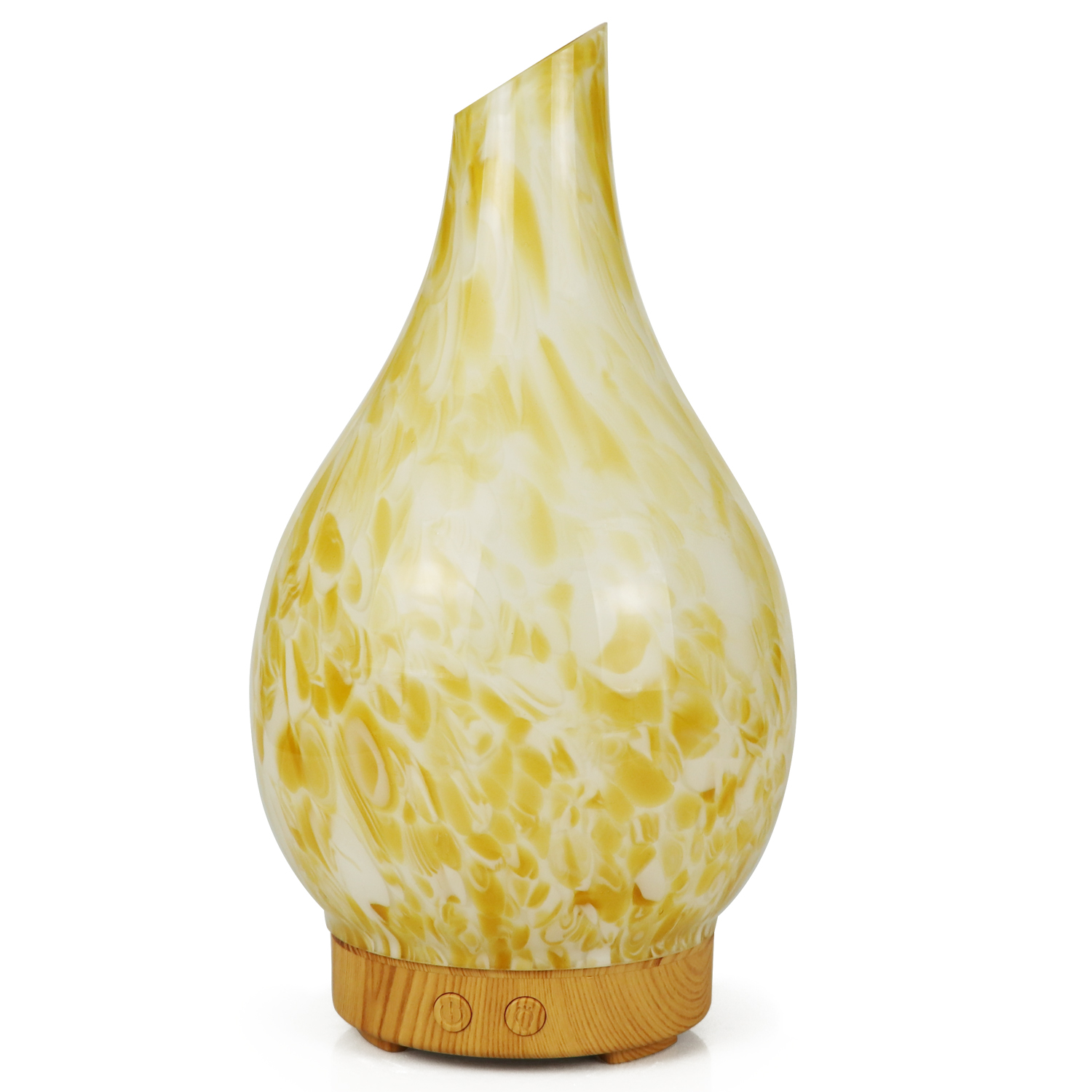 Luxury Marble Glass 100ml Ultrasonic Oil Diffuser Super Quiet Aroma Humidifier Gifts for Ladies, Can Be Used as Night Light Only