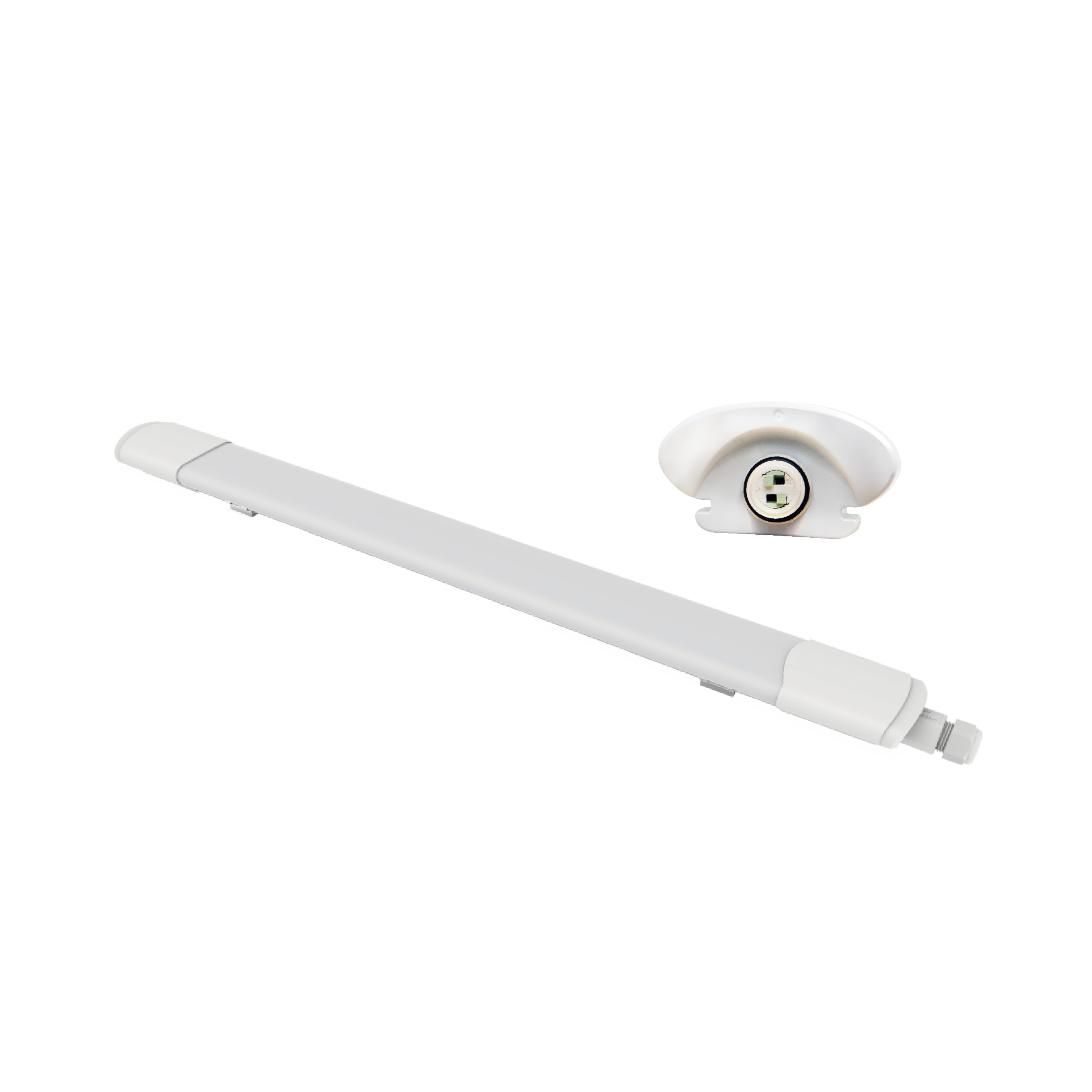 T8 90lm/w White Pc Ip65 Easy Install 2ft 4ft 5ft Replace Tubes Led Tri Proof Fixtue 50w Battentriproof Light