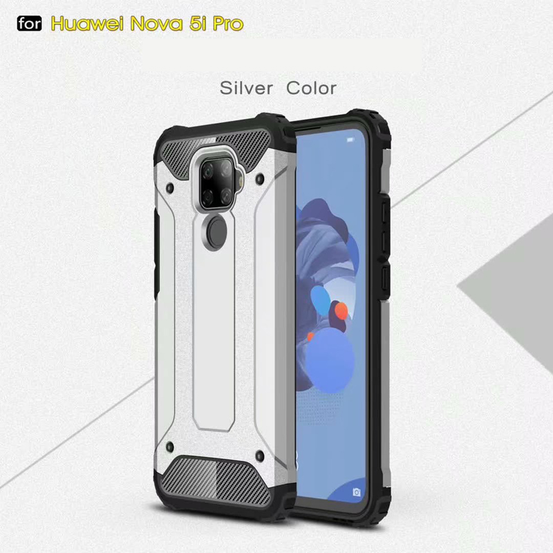 TPU+PC 2in1 drop Silicone Rubber Armor Hard case For Huawei Nova 5i Pro