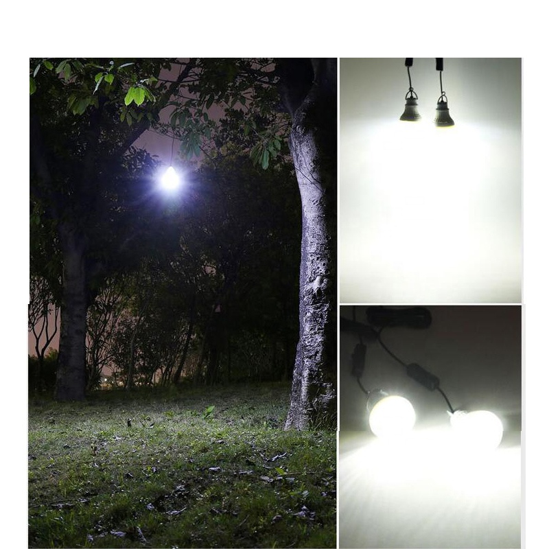 Outdoor/Indoor solar light bulb 2 Two Bulbs Lamp LED Light System kits (JL-4523)